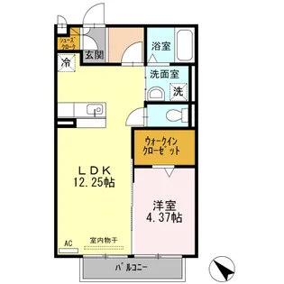 コージーコートⅡ【1階】の間取り
