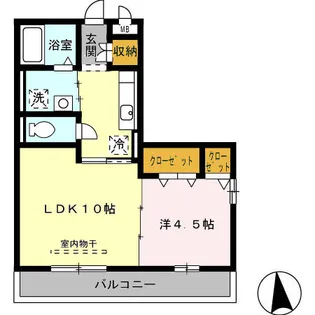 ロイヤル ナイン【1階】の間取り