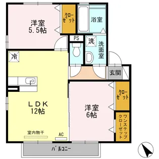 リヴェール【1階】の間取り