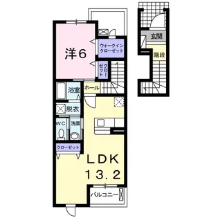 ジェルメ・メゾンM.3号館【2階】の間取り