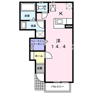 サンライズA【1階】の間取り