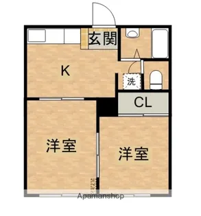 メゾンフジオカ A【102号室】の間取り