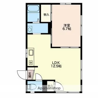 フレグランスかつまた【B101号室】の間取り