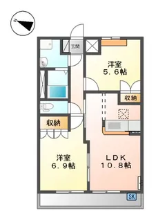 フローリッシュ【1階】の間取り
