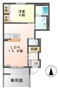 ロジェA【1階】の間取り