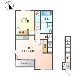 パレット小泉1【2階】の間取り