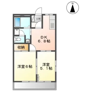フローリッシュ【1階】の間取り