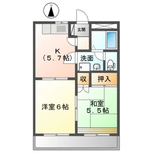 パークサイドエムエス【202号室】の間取り