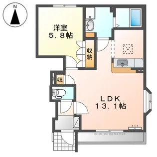 ソレイユ M.T【1階】の間取り
