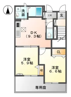 アップウェスト【1階】の間取り