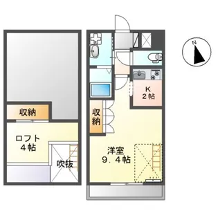CHEZーMOI 千日(シェモアセンニチ)【2階】の間取り