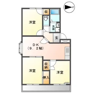 SUNMATES福田(サンメイツ フクダ)【3階】の間取り