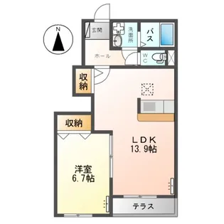 ONE PIECE(ワンピース)【1階】の間取り