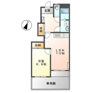 サンコートクレアA棟【1階】の間取り