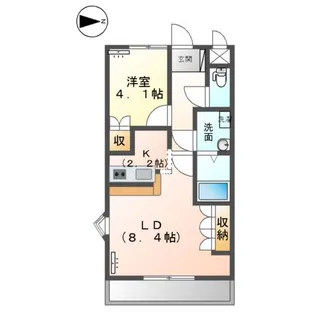 フローリッシュ若宮【2階】の間取り