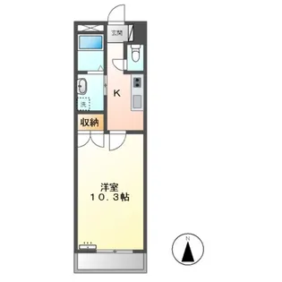 プランドール駒越【2階】の間取り