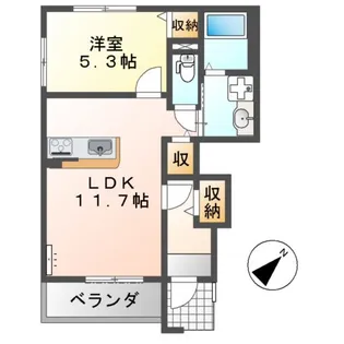 PEACE(ピース)【1階】の間取り