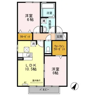 メゾン・ドゥ・ロワイヤル B【1階】の間取り