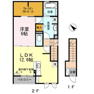 ルルジ Ⅰ【2階】の間取り