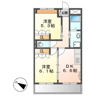 コンフォールⅡ【1階】の間取り