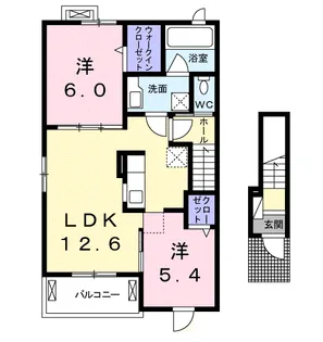 ロジエ Ⅱ【2階】の間取り