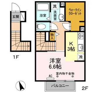 メルベーユ・S【2階】の間取り