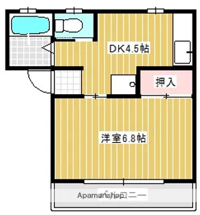 メゾンワルツC【1階】の間取り