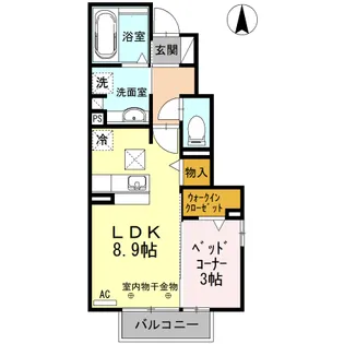 フェリーチェ A【1階】の間取り