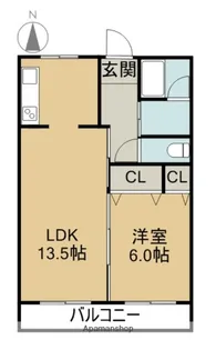 アンバーⅡ【201号室】の間取り