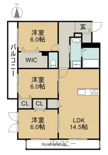 ラ ヴィ ベール【3階】の間取り