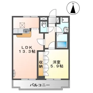 プランドールパピヨン【1階】の間取り
