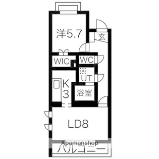 ルパーブ永田町【3階】の間取り