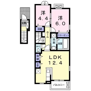 リアン・Ⅱ【2階】の間取り