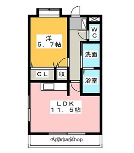 スカイヒルズ自由ケ丘【1階】の間取り