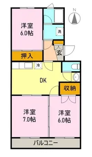 ドミール和田【302号室】の間取り