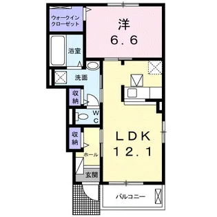 プレジオスⅡーA【1階】の間取り