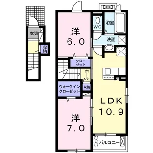 ル・メルシェ【2階】の間取り