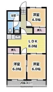 メゾン永田(メゾンながた)【302号室】の間取り