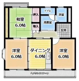 サテンコート【2階】の間取り