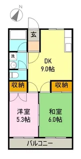 グリーンハイツ花畑【105号室】の間取り