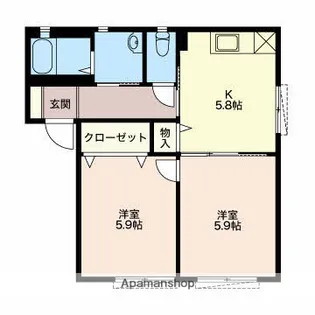 メゾンマリアージュ【B102号室】の間取り