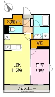 エステートアクア【201号室】の間取り