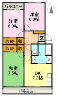 サンライズ香貫【202号室】の間取り
