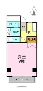 ハイツジェムストーン【102号室】の間取り