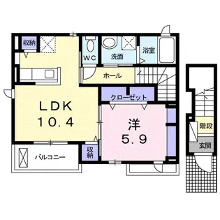 コンフォルタ・ジン【2階】の間取り
