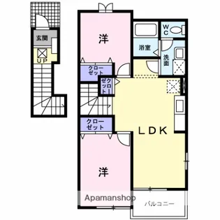 ウィステリア イースト【2階】の間取り