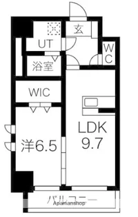 ヴィガラス吉原【6階】の間取り