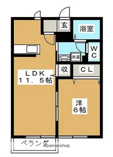 イー・ハウス【1階】の間取り