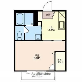 ドエル横関【2階】の間取り