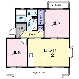 ソシア宮原【1階】の間取り